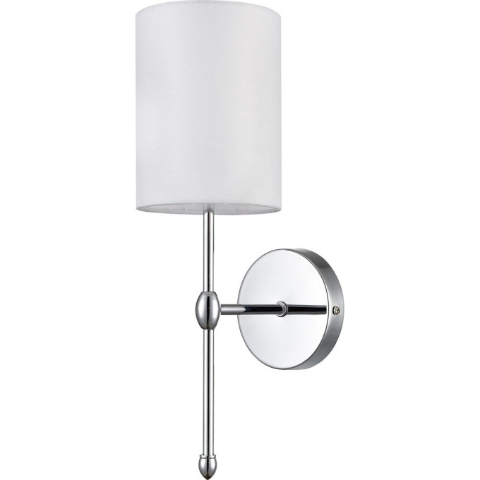 Бра LUMION LATTI 6589/1W CLASSI LN24 E14 1*40W 220V хром/белый, металл/текстиль